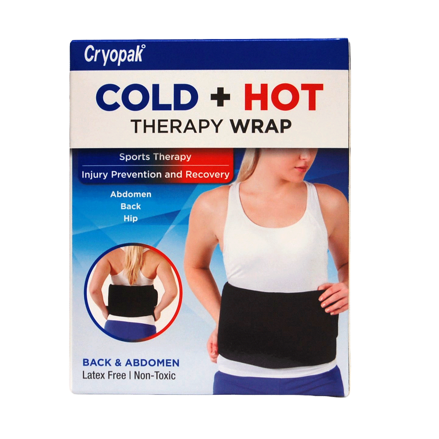 Cold+Hot Theraphy Wrap Back, Abdomen and Hip - Front view